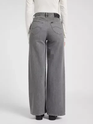 Lee Stella Wide Leg Jean Grey Fog Size 33x33
