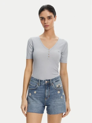 Lee T-Shirt Henley 112363830 Błękitny Slim Fit Niebieski jasny