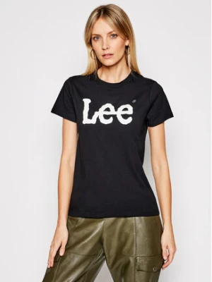 Lee T-Shirt Logo Tee L42UER01 112109467 Czarny Regular Fit