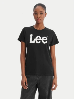 Lee T-Shirt Logo Tee L42UER01 112109467 Czarny Regular Fit