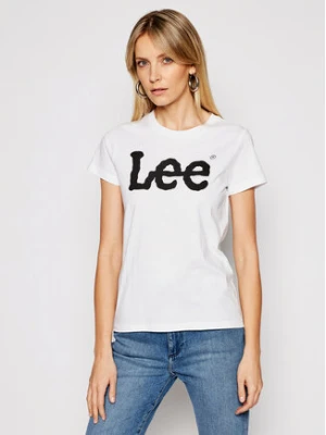 Lee T-Shirt Logo Tee L42UER12 112109470 Biały Regular Fit