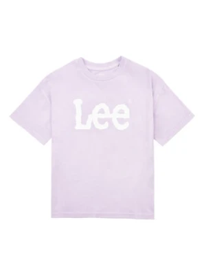 Lee T-Shirt Overdye LEG5080 Fioletowy Regular Fit