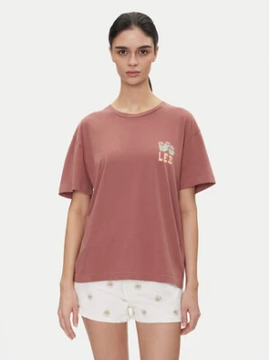Lee T-Shirt Vintage 112363834 Różowy Relaxed Fit