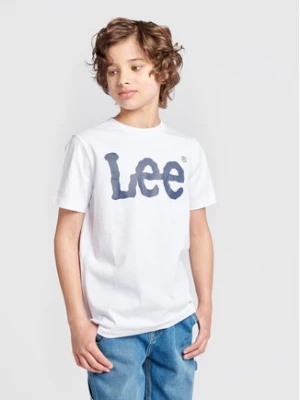 Lee T-Shirt Wobbly Graphic LEE0002 Biały Regular Fit