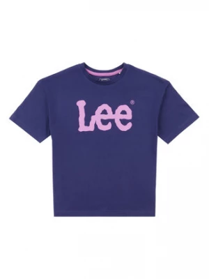 Lee T-Shirt Wobbly Graphic LEG5030 Niebieski Regular Fit