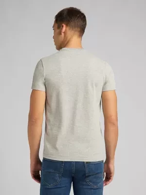 Lee Twin Pack Slim Crew Tees Greymele Navy Size