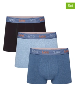 LEE Underwear Bokserki (3 pary) "Arjay" w kolorze granatowym i niebieskim rozmiar: M