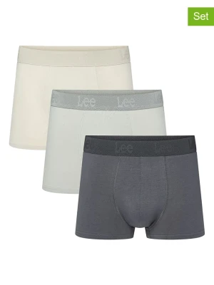 LEE Underwear Bokserki (3 pary) "Glennie" w kolorze antracytowym, szarym i kremowym rozmiar: S
