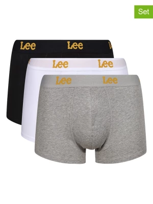 LEE Underwear Bokserki (3 pary) "Harkins" w kolorze czarnym, białym i szarym rozmiar: L