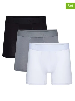 LEE Underwear Bokserki (3 pary) "Zale" w kolorze białym, czarnym i szarym rozmiar: L