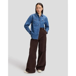 Lee Wide Leg Chino Trousers Chocolate Torte Size 33x33
