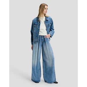 Lee Wide Leg Pleated Jean Preppy Blue Size 33x33