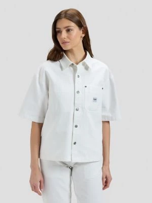 Lee Workwear Loose Short Sleeve Shirt Bright White Size