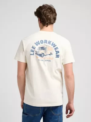 Lee Workwear Relaxed Graphic Tee Ecru Size