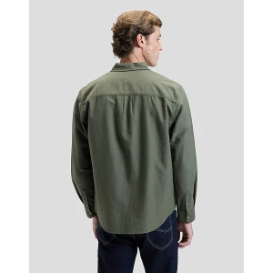 Lee Workwear Relaxed No Pocket Button Down Shirt Oak Moss