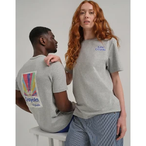 Lee x Crayola Limited Edition Color Burst Graphic Tee Heather Grey Size