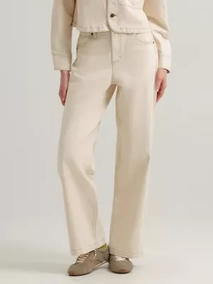 Lee x Crayola Limited Edition Ecru Loose Straight Carpenter Pant Ecru Size 26x32