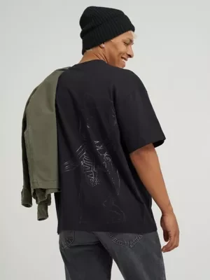 Lee x Mighty Jaxx Logo Back Graphic Tee Black Size XSx00