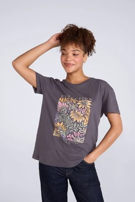 Leena damska luźna koszulka - Grey Animal