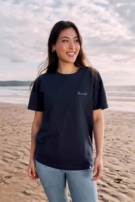 Leena damska luźna koszulka - Navy Animal