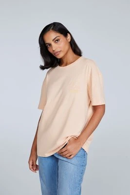 Leena damska luźna koszulka - Pink Animal