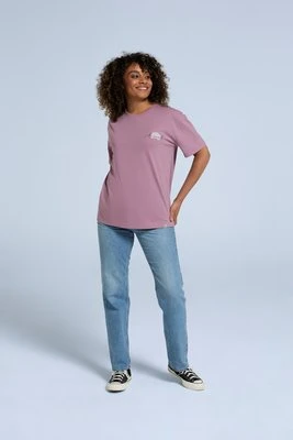 Leena damska luźna koszulka - Pink Animal