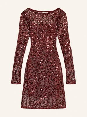 Leger By Lena Gercke Sukienka Koktajlowa Lino Z Siatki rot