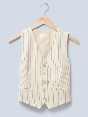 LeGer Kamizelka "Elaine" w kolorze kremowym rozmiar: 40