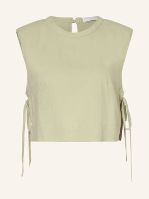 Leger Studio Bluzka Bez Rękawów Hanke Z Lnem gruen
