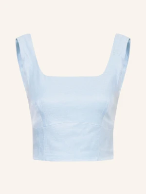 Leger Studio Krótki Top Majella Z Lnem blau