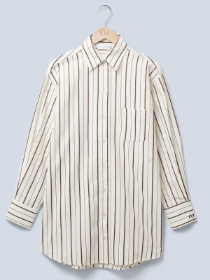 LeGer Sukienka koszulowa "Ela" w kolorze kremowo-brązowym rozmiar: 34