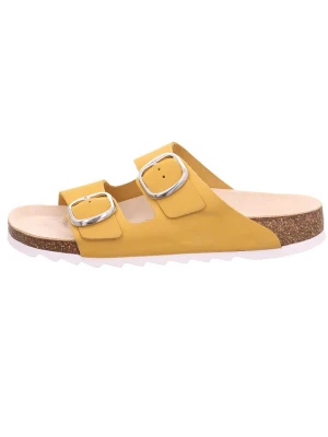 Legero Skórzane klapki "Clear" w kolorze żółtym rozmiar: 37