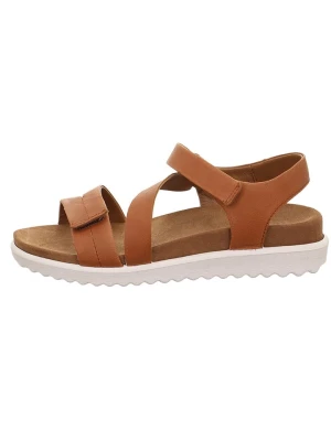 Legero Skórzane sandały "Move" w kolorze jasnobrązowym rozmiar: 39