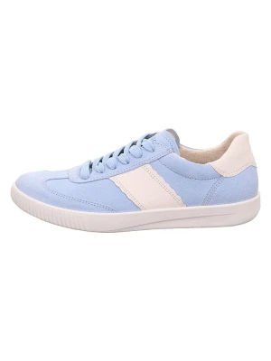 Legero Skórzane sneakersy "Silence" w kolorze błękitno-kremowym rozmiar: 39