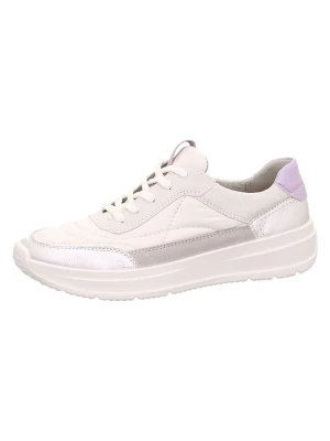 Legero Skórzane sneakersy "Sprinter" w kolorze kremowo-srebrno-fioletowym rozmiar: 38, 5