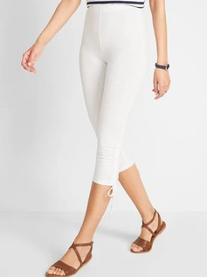 Legginsy 3/4 z marszczeniem (2 pary) bonprix