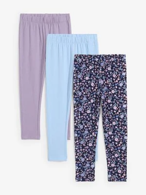 Legginsy (3 pary) BonPrix fioletowy