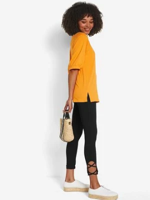 Legginsy 7/8 z wysoką talią z bawełną organiczną bonprix