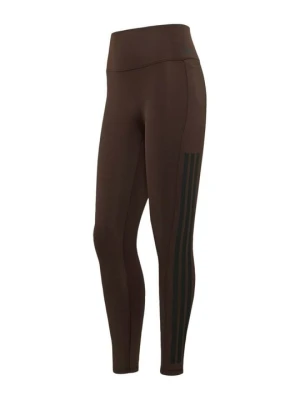 Legginsy Adidas ciemnobrązowy