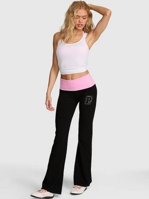 Legginsy All Day Cotton flare z zawijanym pasem Victoria's Secret