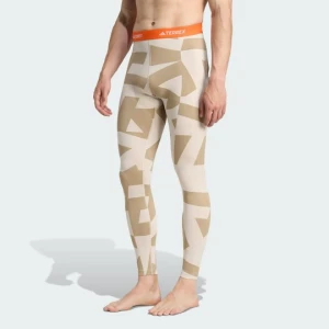 Legginsy bazowe Multi Synthetic Base Layer Adidas beżowy