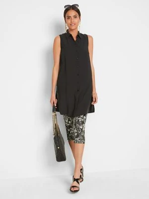 Legginsy capri z mieszanki bawełny bonprix