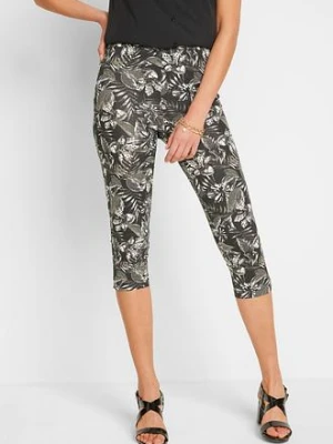 Legginsy capri z mieszanki bawełny bonprix