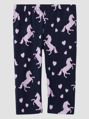 Legginsy capri z nadrukiem na całej powierzchni s.Oliver niebieski