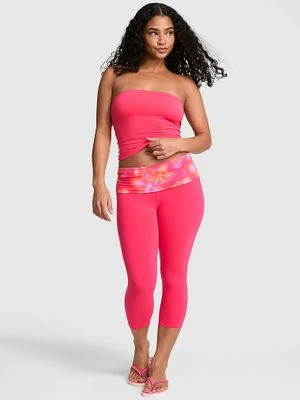 Legginsy capri z wywijanym pasem All-Day Cotton Victoria's Secret