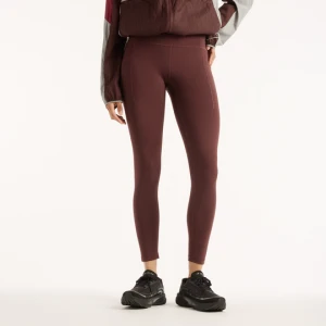 Legginsy damskie do biegania New Balance WP51268YLR – bordowe