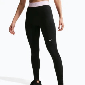 Legginsy damskie Nike Pro Mid-Rise Full black/pink foam/white