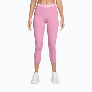 Legginsy damskie Nike Pro pink rise / white