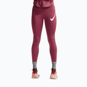 Legginsy damskie Nike Tempo Swoosh Run pink smoke / white