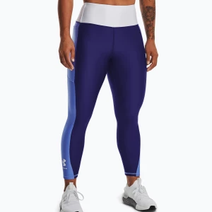 Legginsy treningowe damskie Under Armour Armour Blocked Ankle sonar blue/white